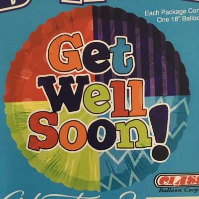 colorful Four color Get Well Soon Balloon
