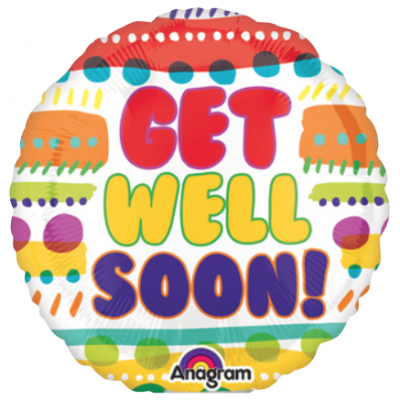 Colorful Stripes and Dots Get Well Soon