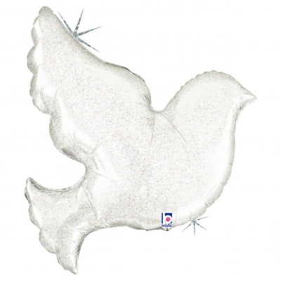 White Holographic Dove