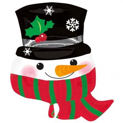 Snowman with scarf and top hat